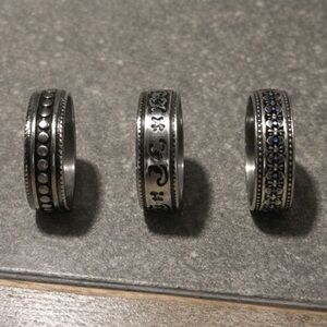 Set of 3 spinner rings size 5